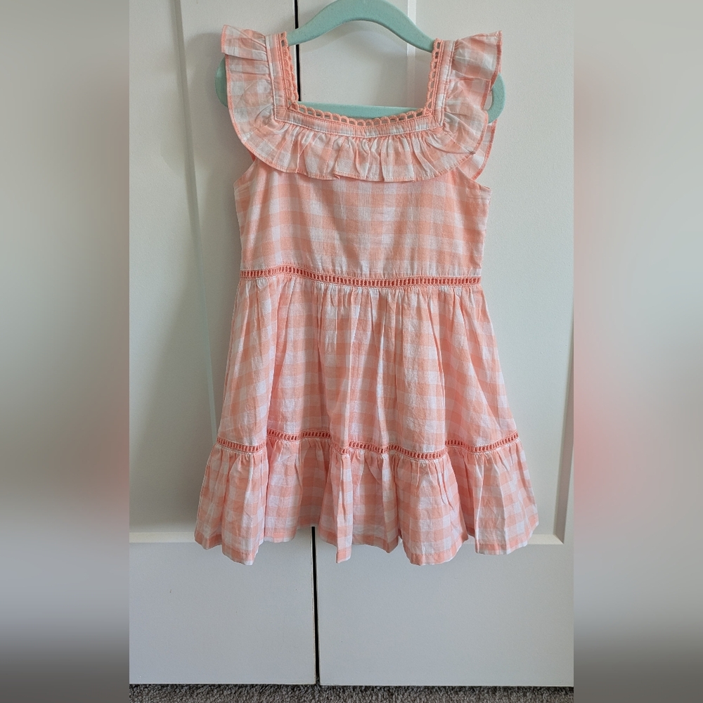 Janie and Jack Pink Checkered Dress
